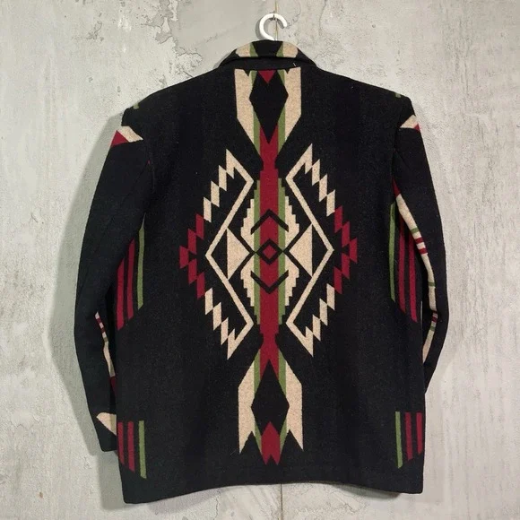 Vintage Unisex Native Jackets Santa Fe New Mexico Wool Winter Jacket Coat Sz XL - Picture 3 of 9
